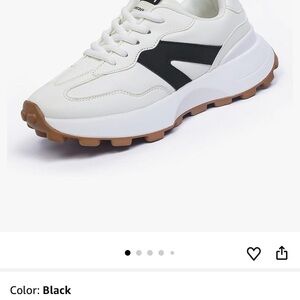 Women's Athletic Shoes in White and Black
